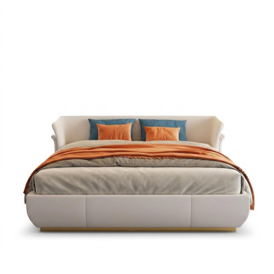 Letto matrimoniale designer Letti matrimoniali Hotel moderni Letto matrimoniale in pelle 180x200cm
