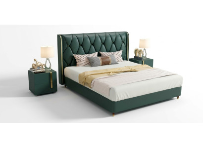 Letto imbottito design lusso doppio letto matrimoniale 180x200cm in pelle.