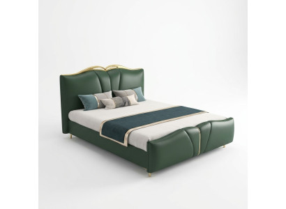 Designer letto camera da letto Letti Tessuto Pelle Hotel Lusso Imbottiture