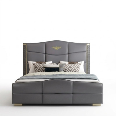 Design letto matrimoniale in pelle letto letto pelle imbottito matrimoniale 180x200cm