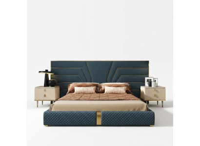 Letto design 180x200 in pelle tessuto Letti camera da letto matrimoniale di lusso