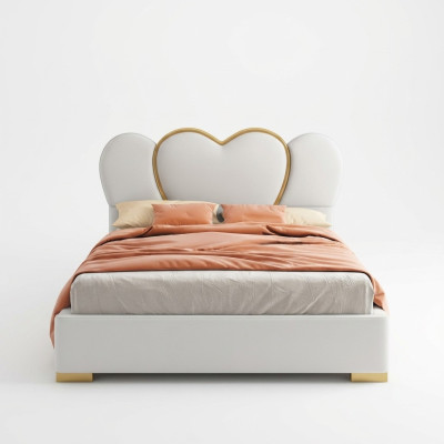 Camera da letto di lusso Letto Imbottito Design Letti di lusso matrimoniali in pelle per hotel