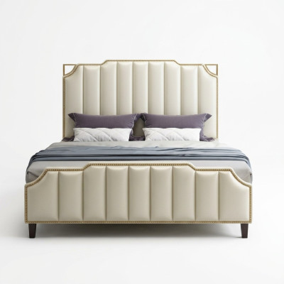 Letto imbottito design di lusso doppio letto matrimoniale da hotel 180x200cm camera da letto