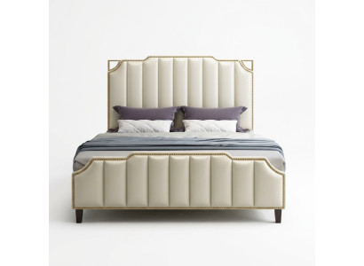 Letto imbottito design di lusso doppio letto matrimoniale da hotel 180x200cm camera da letto