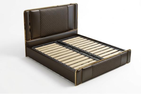 Letto Camera da letto Design Mobili Moderni di Lusso Letti Imbottiti Struttura Nuova