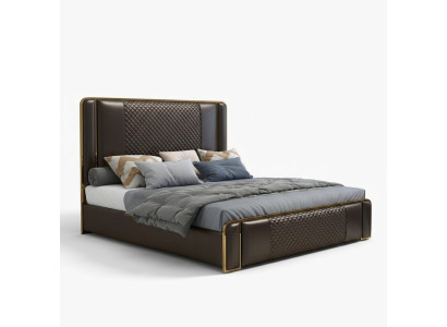 Letto di design di lusso per la camera da letto Rivestito in velluto Mobili Letti in tessuto