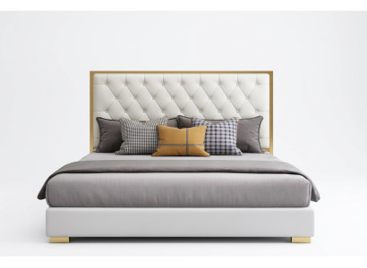 Letto designer camera da letto Letti hotel in pelle di lusso Cornice letto imbottita