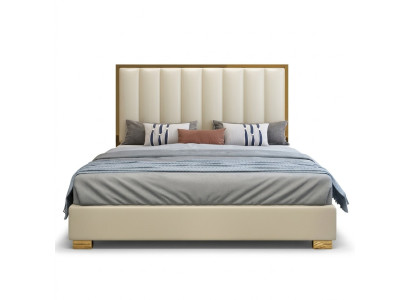 Letto Letti Legno Pelle Imbottitura Matrimoniale Design Pelle Hotel Mobili Boxspring