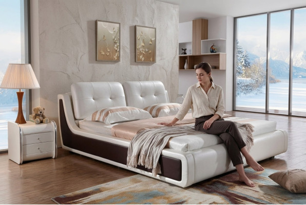 Letto matrimoniale letto design matrimoniale di lusso letto imbottito arredamento tessile letti.