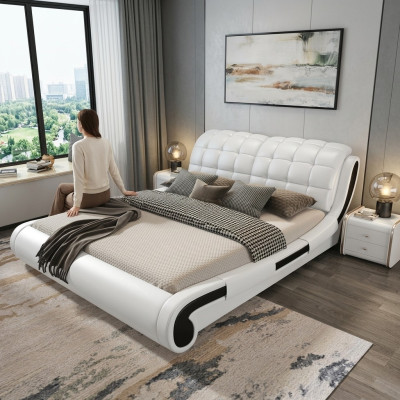 Letto matrimoniale Letto coniugale Letto design Letto imbottito Letto in pelle