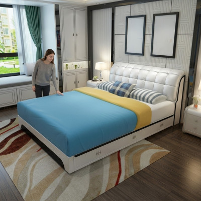 Letto matrimoniale letto matrimoniale design di lusso letto imbottito di lusso design letto matrimoniale in pelle