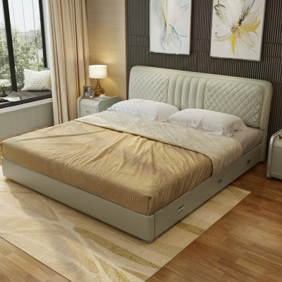 Design del tessuto Letto Matrimoniale Letti di lusso Sposati Moderno Struttura dell'hotel Sonno