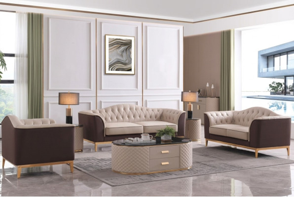 Set completo di divani composizione 3+2+1 design divano soggiorno