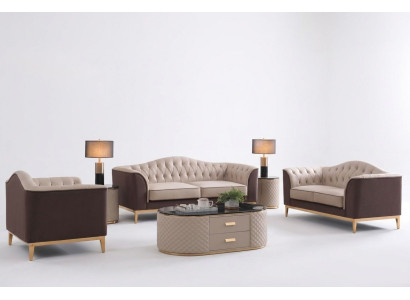 Set completo di divani composizione 3+2+1 design divano soggiorno