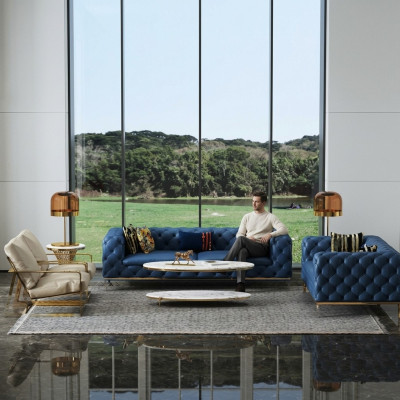 Divano in pelle, set di divani 3+2 posti in tessuto divano imbottito divano sofa couch.