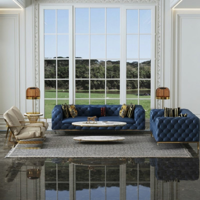 Divano in pelle, set di divani 3+2 posti in tessuto divano imbottito divano sofa couch.