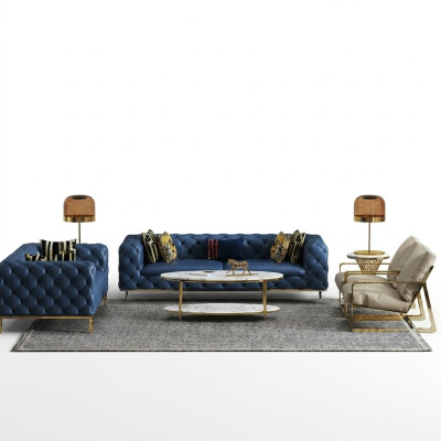 Completo set divano 3 2 1 1 posto seduta lussuoso design 4 pezzi. Divano in pelle.