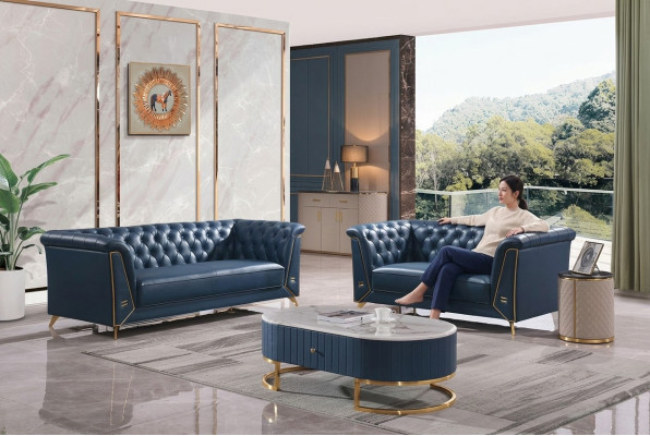 Chesterfield di lusso set di divani 3+2 posti tavolino soggiorno mobili divano
