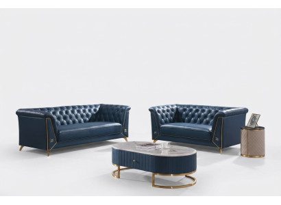 Chesterfield di lusso set di divani 3+2 posti tavolino soggiorno mobili divano