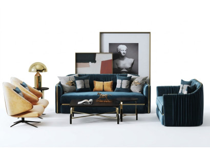 Set di divani 3 + 2 posti, divano di design, imbottitura, decorazioni, divani, divani moderni.