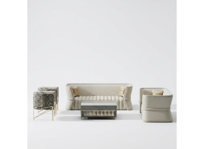 Set di divani 3+2 posti in tessuto per divani in stile design.