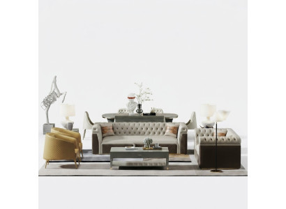 Set di divani 3+2 posti Design Sofa Couch imbottiti Divani Moderni di lusso.
