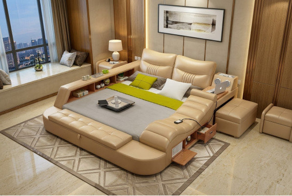 Letto multifunzione - cassaforte - lettino termico USB Sound Hotel letti in pelle