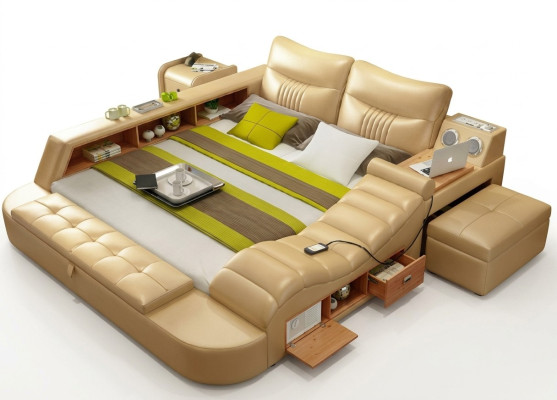 Letto multifunzione - cassaforte - lettino termico USB Sound Hotel letti in pelle