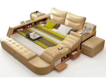 Letto multifunzione - cassaforte - lettino termico USB Sound Hotel letti in pelle