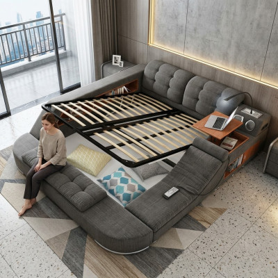 Letto design in pelle imbottita letti hotel funzione massaggi multifunzione