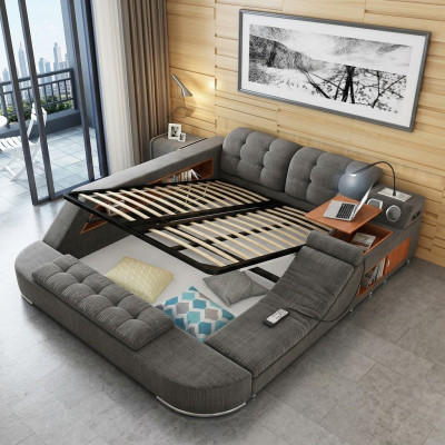 Letto design in pelle imbottita letti hotel funzione massaggi multifunzione