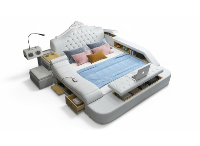 Letto multifunzione Decorazioni per letti Letto matrimoniale Letto matrimoniale Letto imbottito Camera da letto