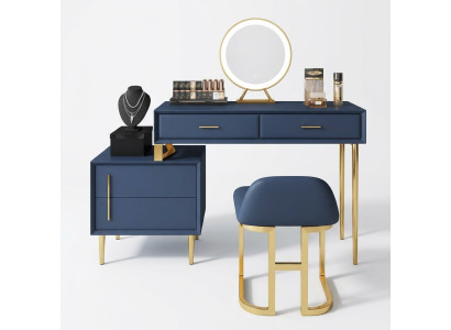 Tavolo da toeletta con specchio sgabello set completo decorazione cassettiera camera da letto nuova.