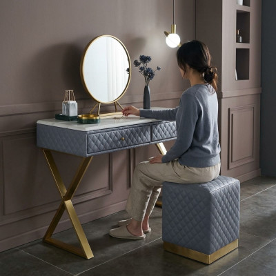 Tavoli trucco Consolle Tavolo Camera da letto Decorazioni in legno Specchio + Comò