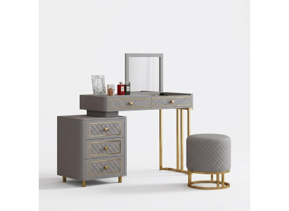 Tavolo da toeletta, sedia, console di lusso, comò, camera da letto, tavolo console.