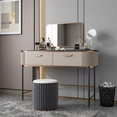 Tavolino da trucco, sgabello, consolle, arredo per il trucco, tavoli, scrivanie, segretaria
