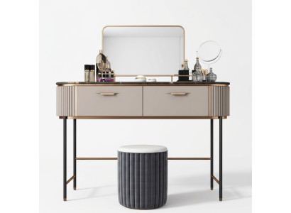 Tavolino da trucco, sgabello, consolle, arredo per il trucco, tavoli, scrivanie, segretaria