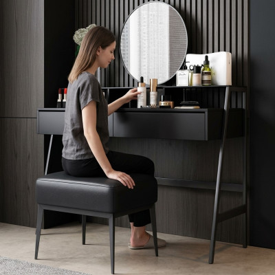 Tavolo da trucco e toletta con specchio e cassettiera per cosmetici di design
