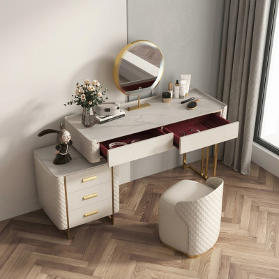 Toeletta, specchio da parete, parrucchiere, cassettiera, consolle, camera da letto