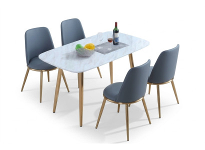 Set completo tavolo da pranzo + 4 sedie Set da pranzo Gruppo da pranzo Tavoli 5 pezzi