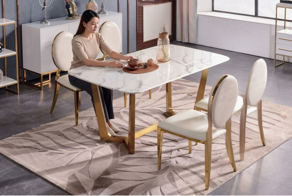 Tavolo da pranzo Set tavolo moderno per sala da pranzo 4 sedie set da 5 pezzi.
