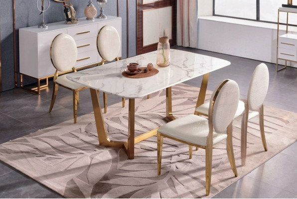 Tavolo da pranzo Set tavolo moderno per sala da pranzo 4 sedie set da 5 pezzi.