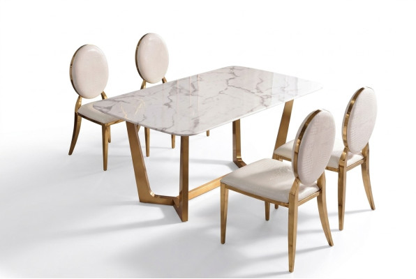 Tavolo da pranzo Set tavolo moderno per sala da pranzo 4 sedie set da 5 pezzi.