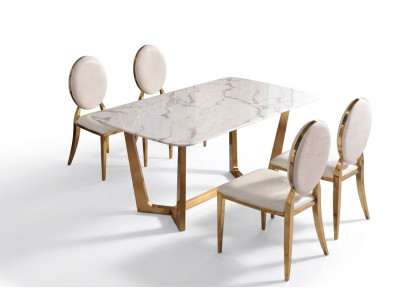 Tavolo da pranzo Set tavolo moderno per sala da pranzo 4 sedie set da 5 pezzi.