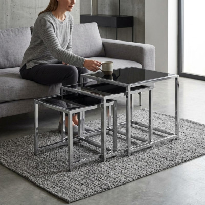 Set 3x Tavolino da salotto Tavolino da caffè Tavolino d'appoggio Tavolino da soggiorno Design Tavoli
