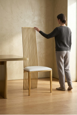 Design sedia di lusso imbottita sedie classiche in acciaio inossidabile poltrona.