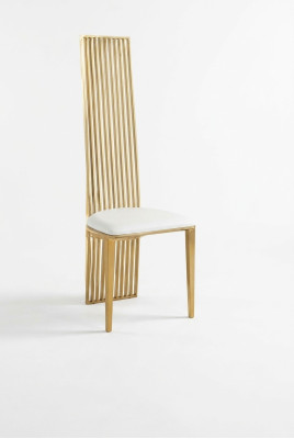 Design sedia di lusso imbottita sedie classiche in acciaio inossidabile poltrona.