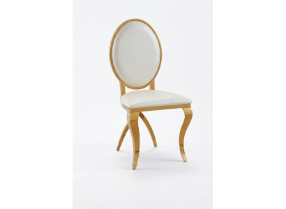 Tessuto di lusso in acciaio inossidabile Sedia da pranzo Poltrona da design Poltrona Imbottita
