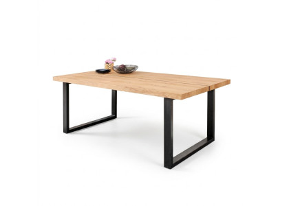 Gambe in metallo Tavolo Legno naturale Nuovo Classico Scorrimento Loft Ombra 180x90