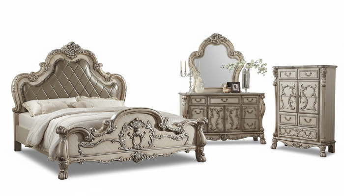 Specchiera comò camera da letto legno set mobili comodini classici 2 pezzi. Sideboard